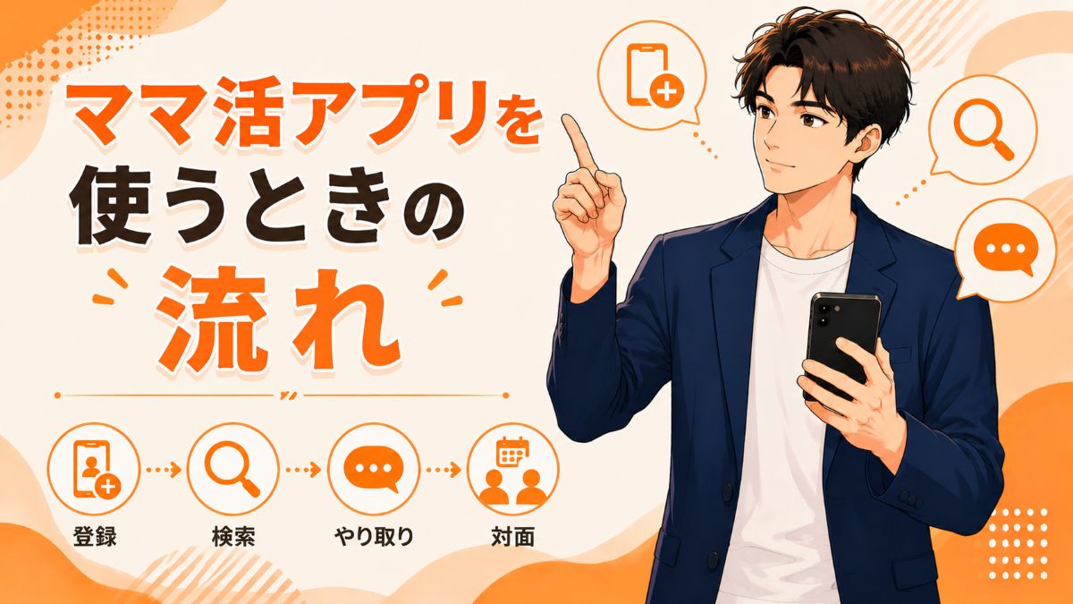 ママ活アプリを使うときの流れ